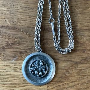 Mid Century  Pewter necklace Sweden R Tennersmed
